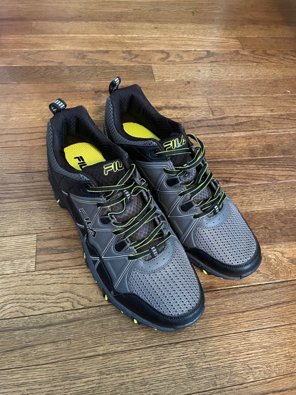 NWT Fila Gray and Black Sneakers Size 14